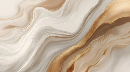 Abstract Beige Gold Marble Texture Background Swirls Luxury Design