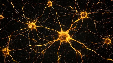 Neural connections glowing in gold, an abstract representation of money mindset, economic intelligence, and financial consciousness.