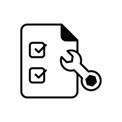 Technical Inspection icon vector stock illustration