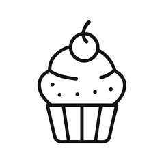 vector icon of cupcake