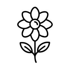 flower line art vector illustration