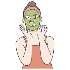 Applying sheet mask