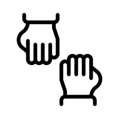 fist line icon