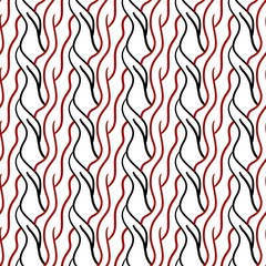 seamless pattern with abstract lines waves