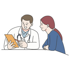 Doctor explaining to patient