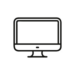 line art icon of monitor