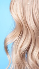 Blonde Hair Waves Studio Shot