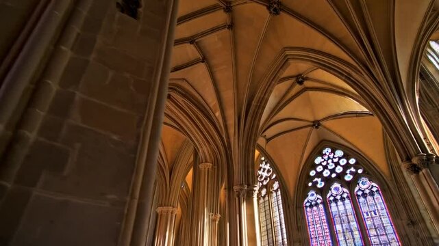 View of the inside of truro cathedral in cornwall
