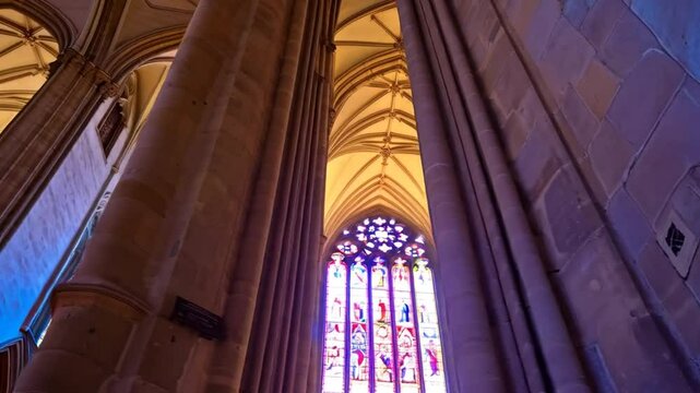 View of the inside of truro cathedral in cornwall
