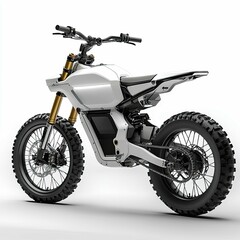Obraz premium Sleek Electric Motorcycle: Off-Road Adventure Awaits