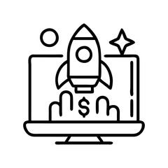space rocket vector illustration