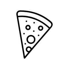 pizza slice line art icon