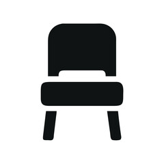 chair black filled icon vector illustration