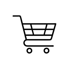 shopping cart line art icon