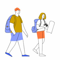 Isolated retired couple on vacation