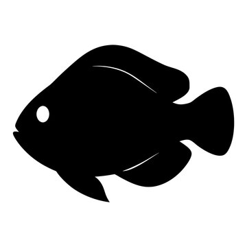 recommend clip art: gourami fish black silhouette of a moorish idol fish aquatic animal ocean life- simple black silhouette of a gourami fish tropical sea life animal icon,