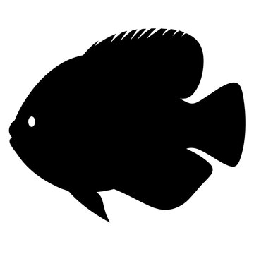 recommend clip art: green terror fish black silhouette of a moorish idol fish aquatic animal ocean life- simple black silhouette of a green terror fish tropical sea life animal icon,
