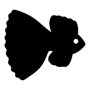 recommend clip art: guppy fish black silhouette of a moorish idol fish aquatic animal ocean life- simple black silhouette of a guppy fish tropical sea life animal icon,