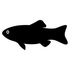 kuhli loach fish  black silhouette of a moorish idol fish aquatic animal ocean life- simple black silhouette of a kuhli loach fish  tropical sea life animal icon,