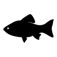 kuhli loach fish black silhouette of a moorish idol fish aquatic animal ocean life- simple black silhouette of a kuhli loach fish tropical sea life animal icon,