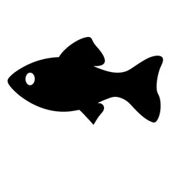 molly fish black silhouette of a moorish idol fish aquatic animal ocean life- simple black silhouette of a molly fish tropical sea life animal icon,