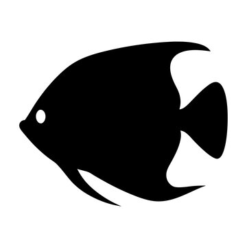 recommend clip art: pearl gourami fish black silhouette of a moorish idol fish aquatic animal ocean life- simple black silhouette of a pearl gourami fish tropical sea life animal icon,