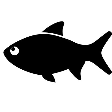 recommend clip art: rasbora fish black silhouette of a moorish idol fish aquatic animal ocean life- simple black silhouette of a rasbora fish tropical sea life animal icon,
