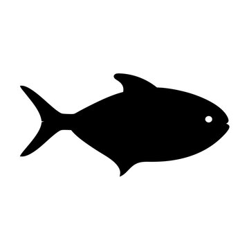 recommend clip art: silver dollar fish black silhouette of a moorish idol fish aquatic animal ocean life- simple black silhouette of a silver dollar fish tropical sea life animal icon,