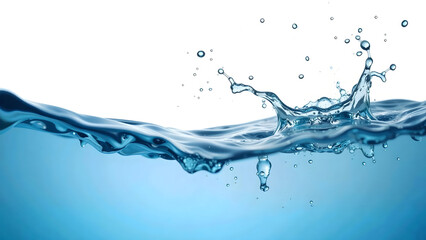 water splash isolated on white