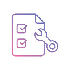 Technical Inspection icon vector stock illustration