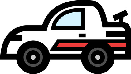 Car Icon Line Style Illustration Element