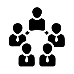 social network black filled vector icon illustration