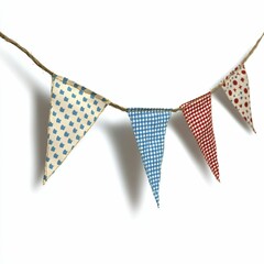Obraz premium Colorful Bunting Flags on Twine for Party Decoration