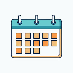 desktop calendar icon vector