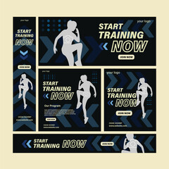 Obraz premium Sports social media post design template Premium Vector