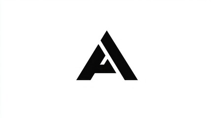 Black stylized letter A on a white background for logo or icon
