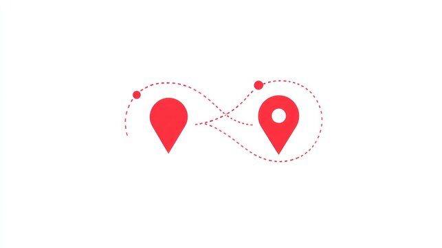 Route planning, map navigation, location tracking, journey, travel, white background, digital illustration, website graphic