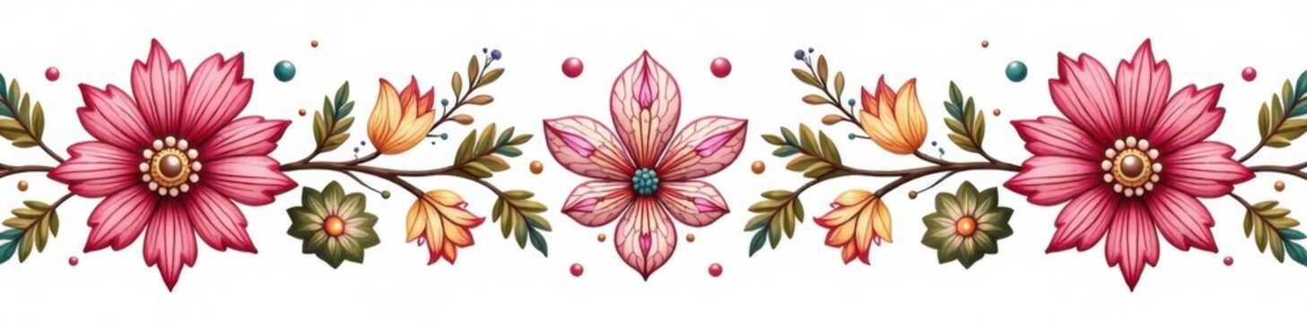 Subtle shading floral mehndi design on white background featuring tribal motifs and henna patterns , tribal, art, design