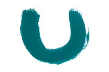 green brush isolated on transparent background