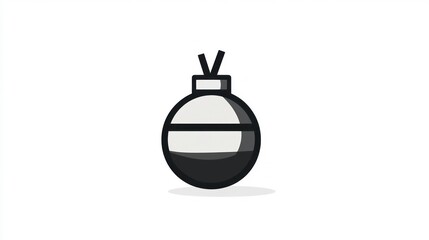 Fototapeta premium Ornament bomb icon, holiday, white background, graphic design, website