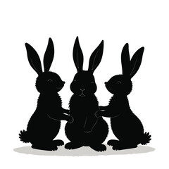 black_white_easter_bunny_theme