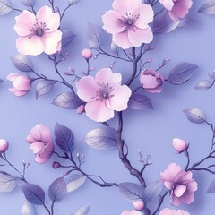 Fototapeta premium Elegant Blooming Flowers with Soft Pastel Background for Decor