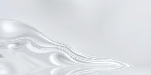 Elegant White Draped Fabric Background Abstract Texture Smooth Surface Minimalist Design