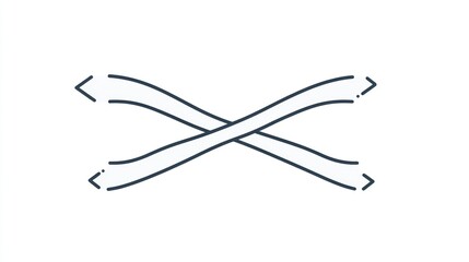 Abstract crossing lines, data flow, white background, network concept, web design