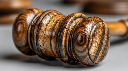 A gavel slams down in court, symbolizing justice, authority, and decision-making. The image features a modern, clean design with a simple, bright tone and blurred background for clarity.

