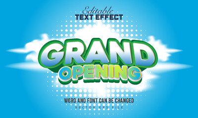 Sky background editable text effect premium vector