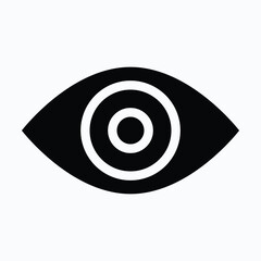 Eye Sign Vector Icon. View User Interface. Isolated Vector Icon. 
