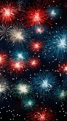 Festive Fireworks Display Celebration Holiday Night Sky Background