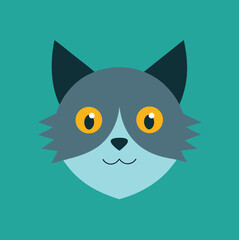 Cat Head Illustration
Cute Cat Face Design
Feline Head Icon
Cartoon Cat Graphic