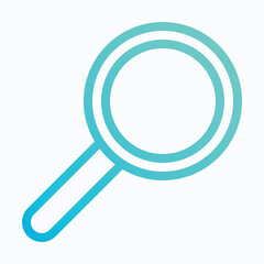 Magnifying Glass Vector Icon. Lineal Gradient Style Isolated Vector Icon. 